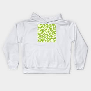 Tropical Leaves on Vibrant Green / Modern Plants Kids Hoodie